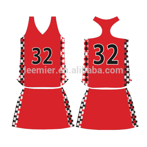 Breathable Fabric Red Women's Lacrosse Uniforms